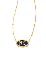 Elisa Gold North Carolina Necklace in Black Agate