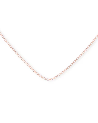 30 Inch Thin Chain Necklace in 18k Rose Gold Vermeil