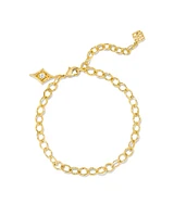 Kit Gold Chain Bracelet in White Crystal