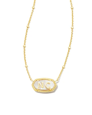 Elisa Gold North Carolina Necklace in Ivory Mother-of-Pearl