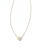 Lab Grown White Diamond Audrey Pendant Necklace in 14k Yellow Gold