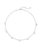 Ari Heart Strand Necklace in Sterling Silver