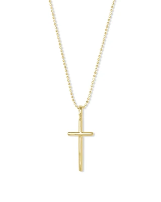 Cross Charm Pendant Necklace 18k Gold Vermeil