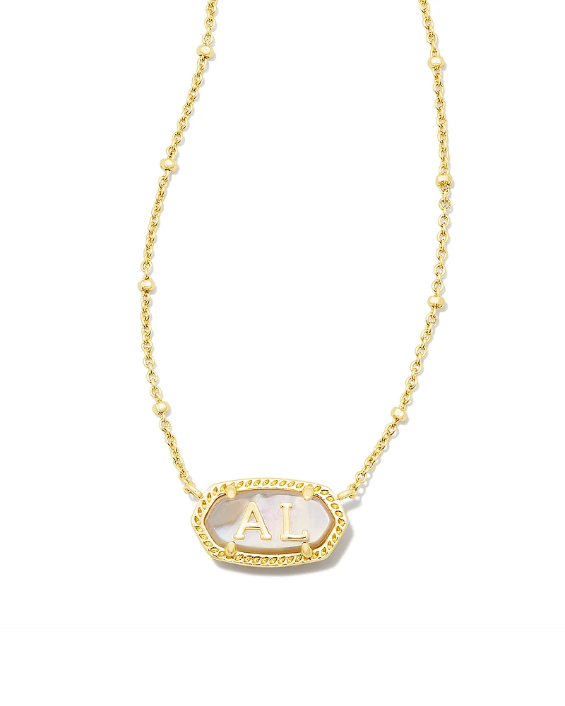 Elisa Gold Alabama Necklace in Ivory Mother-of-Pearl