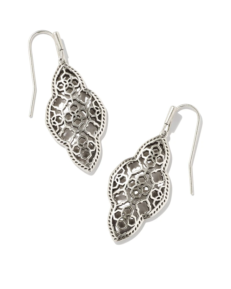 Abbie Drop Earrings in Vintage Silver