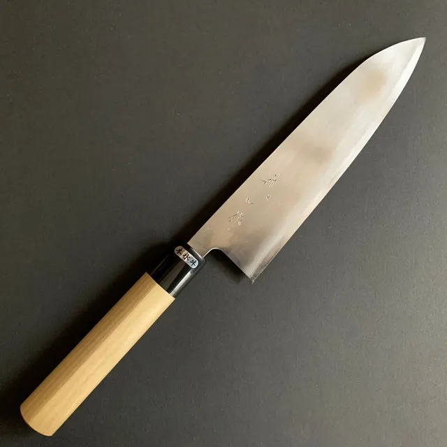 Kitchen Provisions Gyuto knife, Shirogami 2/Aogami 2, damascus finish -  Hashimoto Shoichi