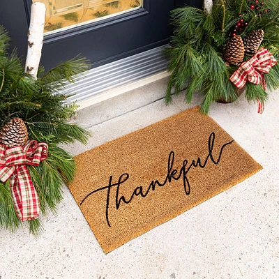 KSP Casual 'Thankful' Coir Doormat (Natural)