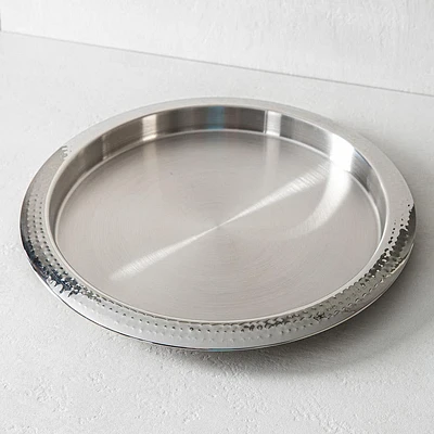 KSP Bar Essentials 'Hammered' Round Bar Tray
