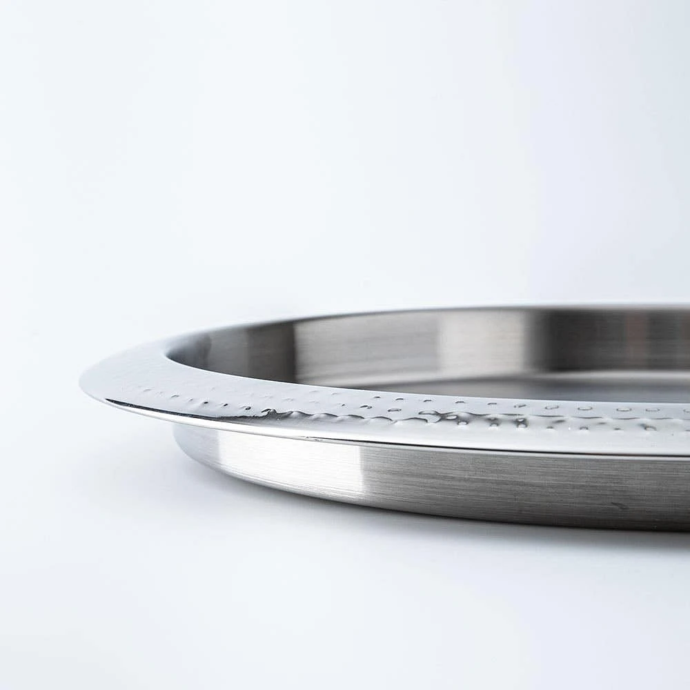 KSP Bar Essentials 'Hammered' Round Bar Tray