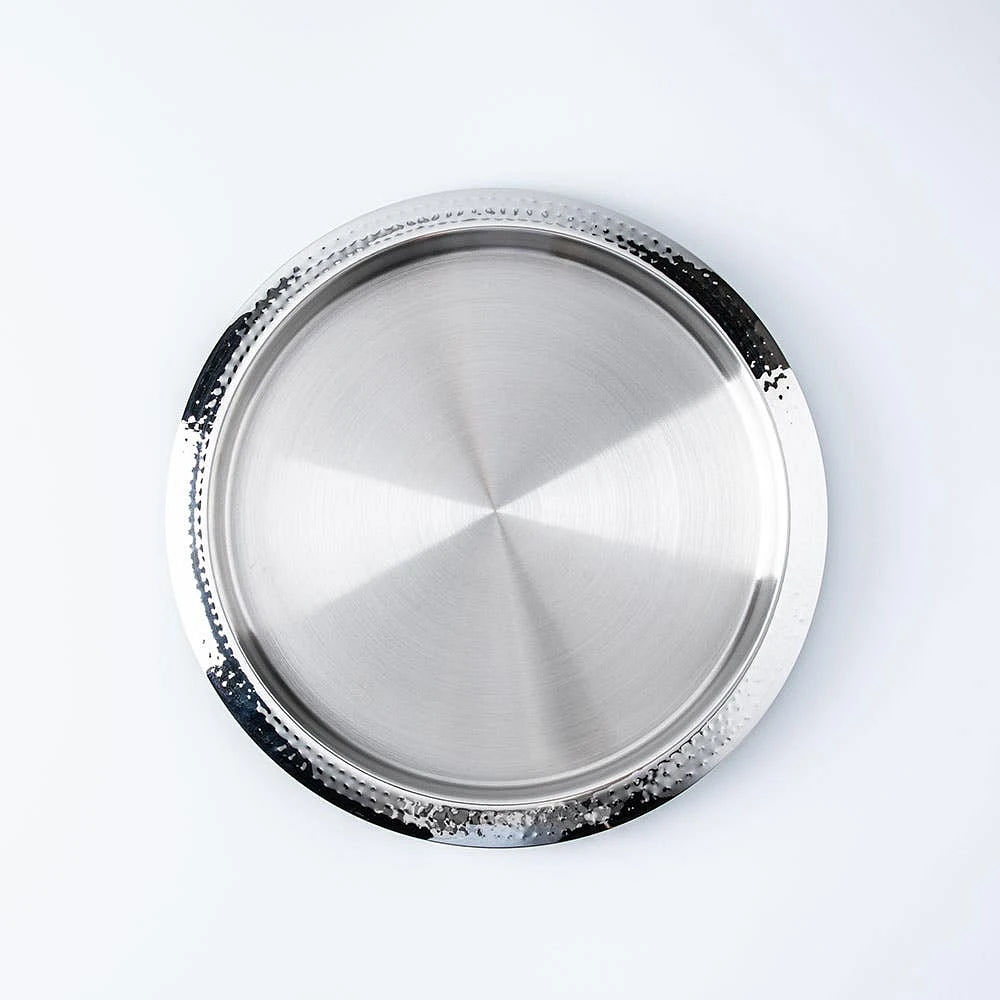 KSP Bar Essentials 'Hammered' Round Bar Tray