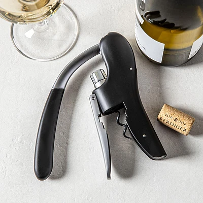 KSP Bar Essentials Lever Wine Bottle Opener (Silver/Black)