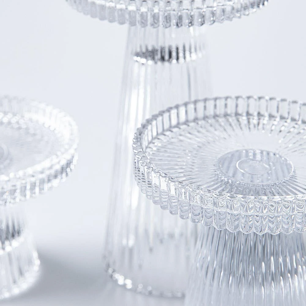 KSP Ava Ribbed Glass Pillar Candle Holder