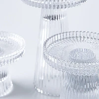 KSP Ava Ribbed Glass Pillar Candle Holder