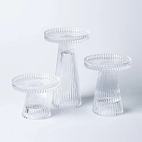 KSP Ava Ribbed Glass Pillar Candle Holder