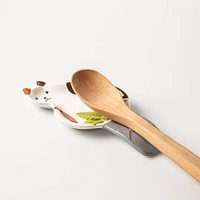 Boston Warehouse Flea Market Shaped 'Cat W/Plant' Spoon Rest