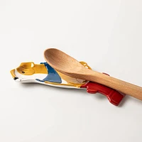 Boston Warehouse Shaped 'Dog W/Hydrant' Ceramic Spoon Rest