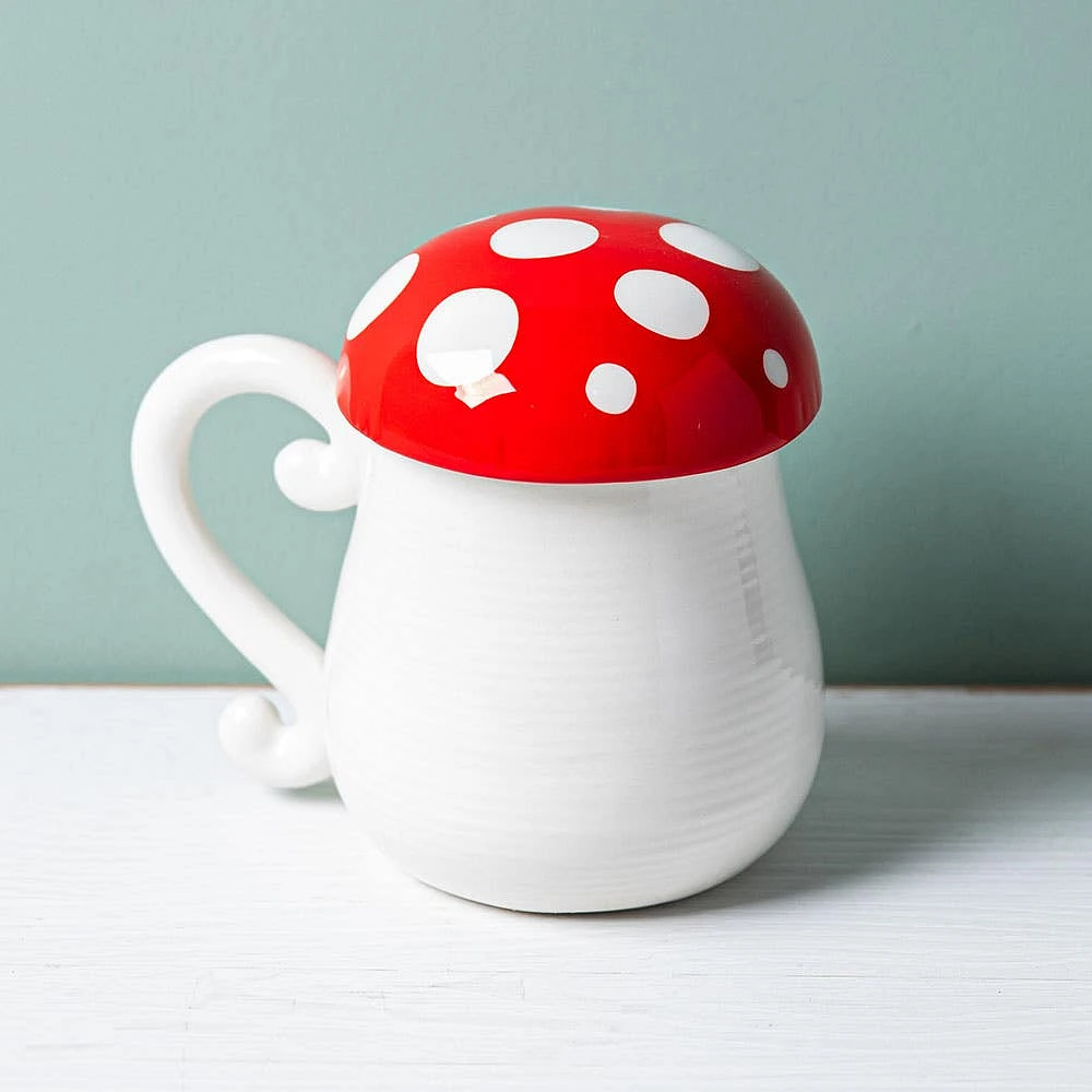 Boston Warehouse Flea Market Shaped 'Mushroom' Mug with Lid