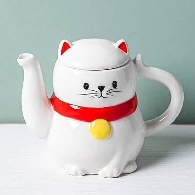 Boston Warehouse Flea Market Shaped 'Happy Cat' Teapot