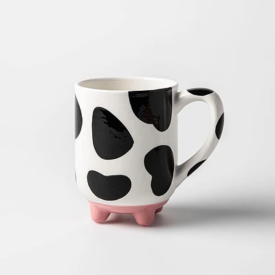 Boston Warehouse Flea Market Shaped 'Cow' Mug (White/Black/Pink)