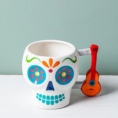 Boston Warehouse Flea Market Shaped 'Sugar Skull' Mug (Multi Colour)