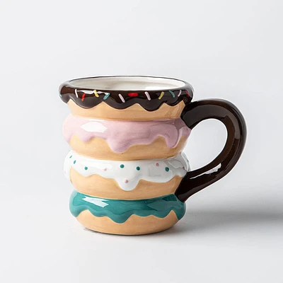 Boston Warehouse Flea Market Shaped 'Donut' Mug (Multi Colour)