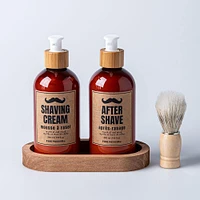 Pure Passion Myrrh & Oak Musk Men's Shaving Kit with Caddy - Set of 3