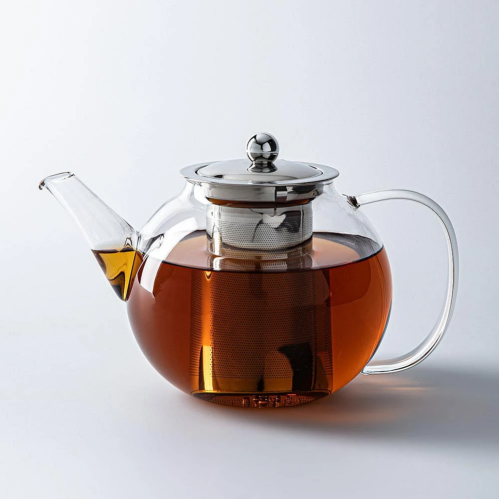 KSP Tropea Glass Teapot with Mesh Infuser (Clear)