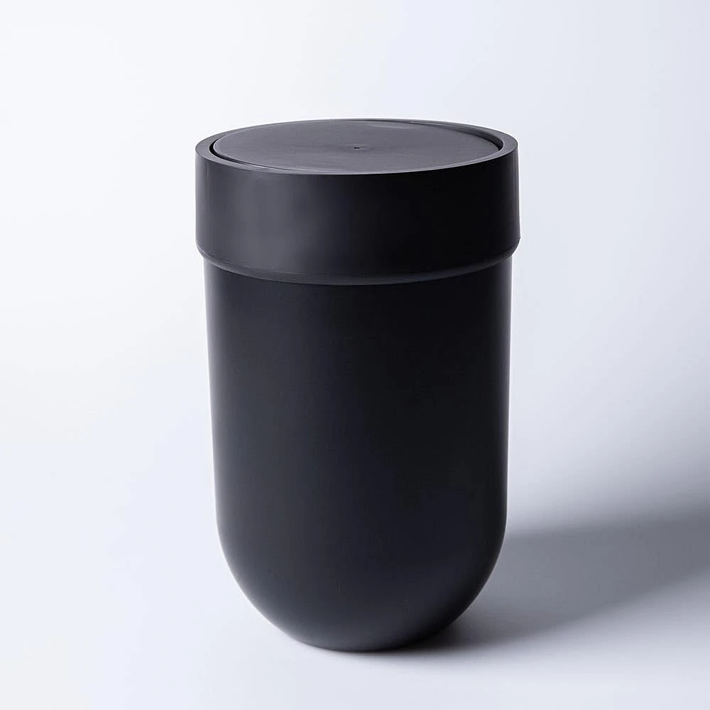 Umbra Touch Plastic Waste Can with Lid 6L (Black)