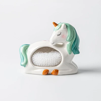 Boston Warehouse Scrubby 'Unicorn' Ceramic Scrubby Holder