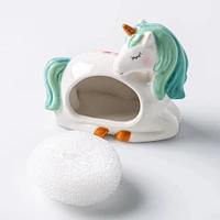 Boston Warehouse Scrubby 'Unicorn' Ceramic Scrubby Holder