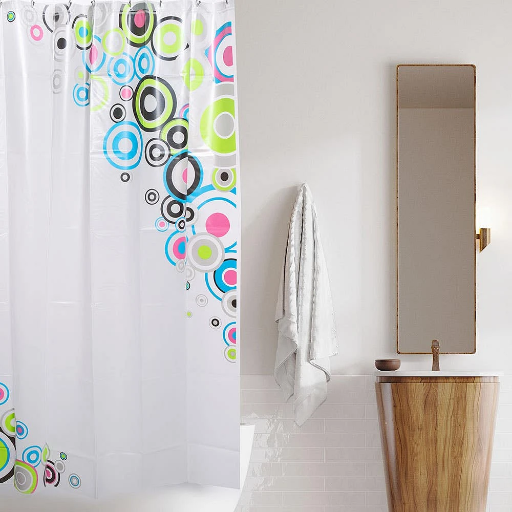 Harman Reinforced Grommet 'Circles' Peva Shower Curtain