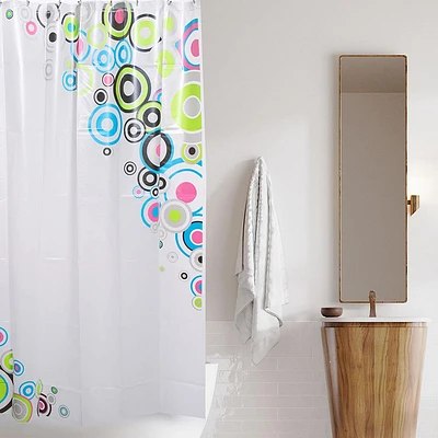 Harman Reinforced Grommet 'Circles' Peva Shower Curtain