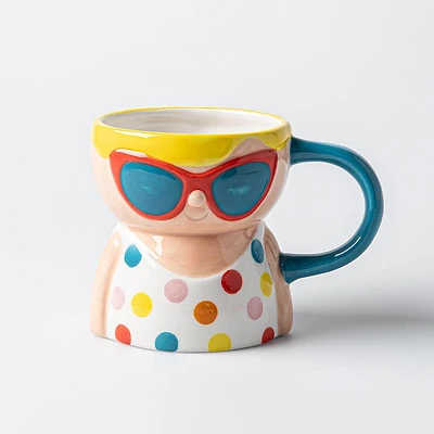 Boston Warehouse Flea Market Shaped 'Summerlady' Mug (Multi Colour)