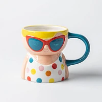 Boston Warehouse Flea Market Shaped 'Summerlady' Mug (Multi Colour)
