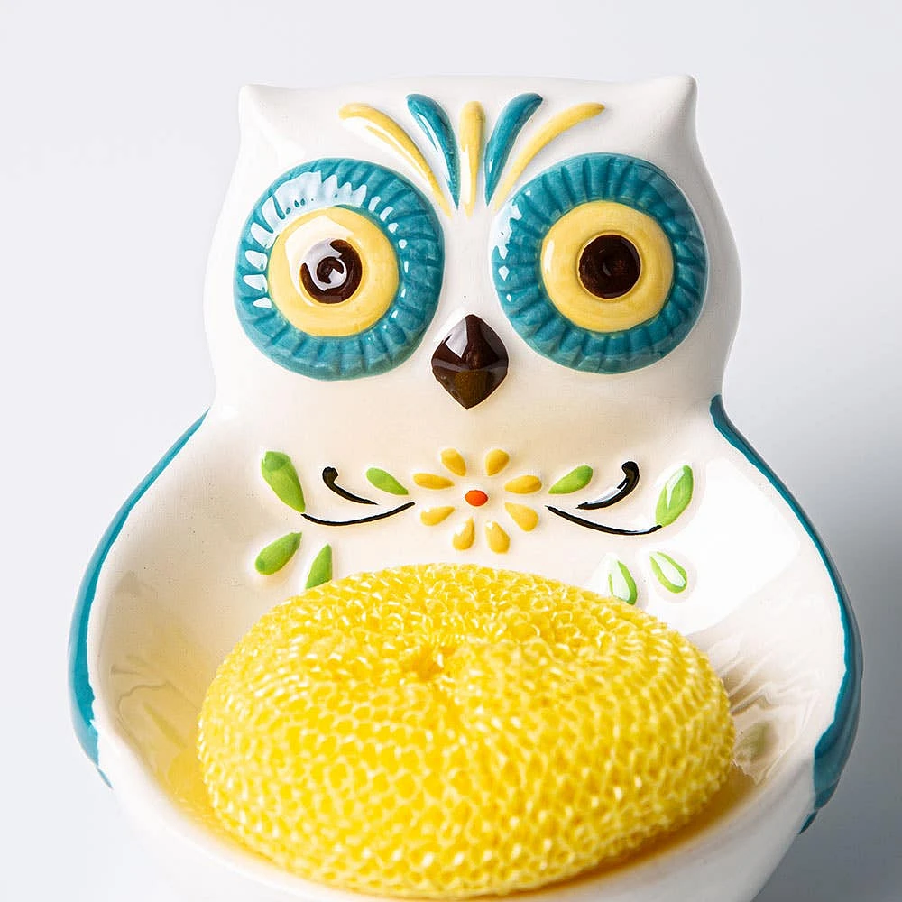 Boston Warehouse Scrubby 'Owl' Ceramic Scrubby Holder