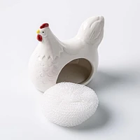 Boston Warehouse Scrubby 'Hen' Ceramic Scrubby Holder