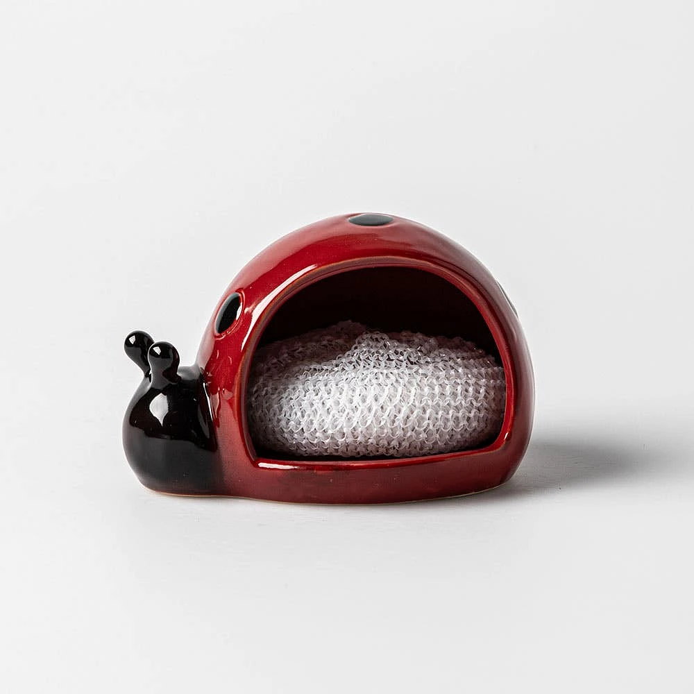 Boston Warehouse Scrubby 'Ladybug' Ceramic Scrubby Holder
