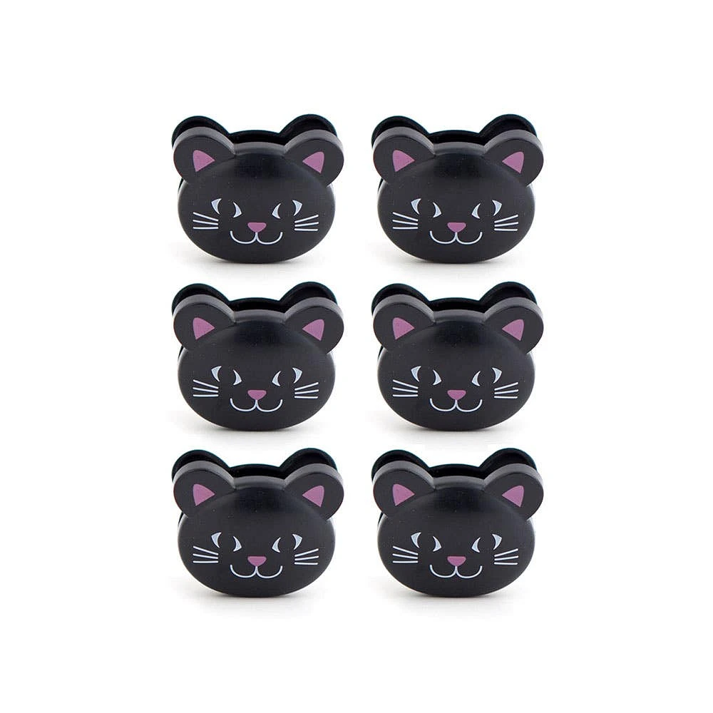 Kikkerland Funky Bag Clip Cat (Black)