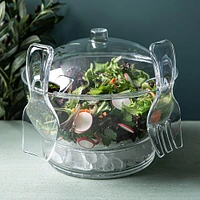 KSP Chill It Serving Bowl with Servers - Set of 6 (Clear)