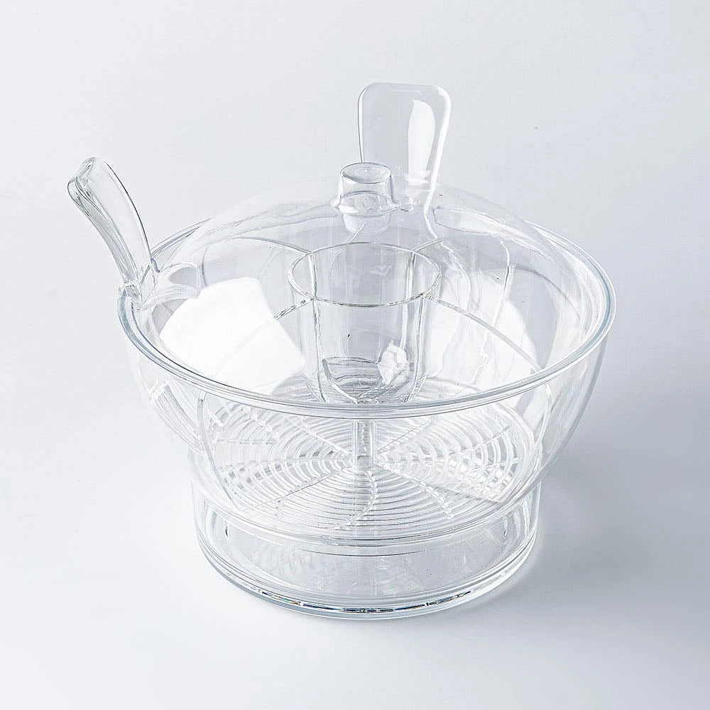 KSP Chill It Serving Bowl with Servers - Set of 6 (Clear)