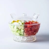 KSP Chill It Serving Bowl with Servers - Set of 6 (Clear)