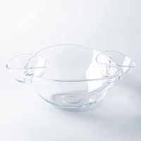 KSP Perch Chip and Dip Serving Bowl - Set of 3 (Clear)