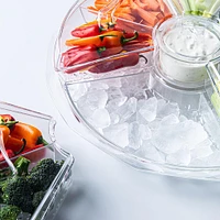 KSP Chill It 8-Section Tray - 16.5” x 16.5” x 4.5” (Clear)
