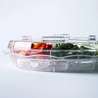 KSP Chill It 8-Section Tray - 16.5” x 16.5” x 4.5” (Clear)