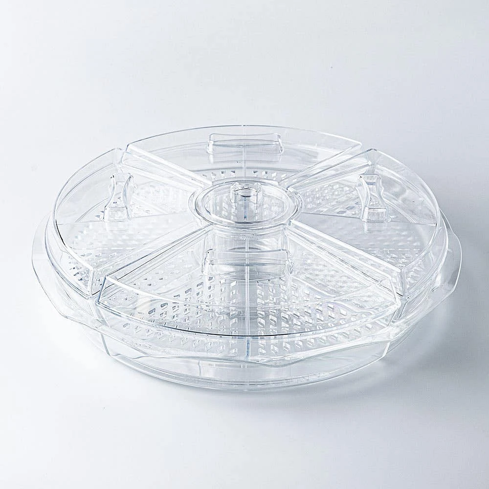 KSP Chill It 8-Section Tray - 16.5” x 16.5” x 4.5” (Clear)