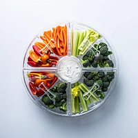 KSP Chill It 8-Section Tray - 16.5” x 16.5” x 4.5” (Clear)