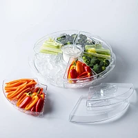 KSP Chill It 8-Section Tray - 16.5” x 16.5” x 4.5” (Clear)