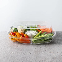KSP Chill It 4-Section Tray - 15” x 11” x 4.5” (Clear)