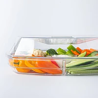 KSP Chill It 4-Section Tray - 15” x 11” x 4.5” (Clear)