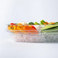 KSP Chill It 4-Section Tray - 15” x 11” x 4.5” (Clear)